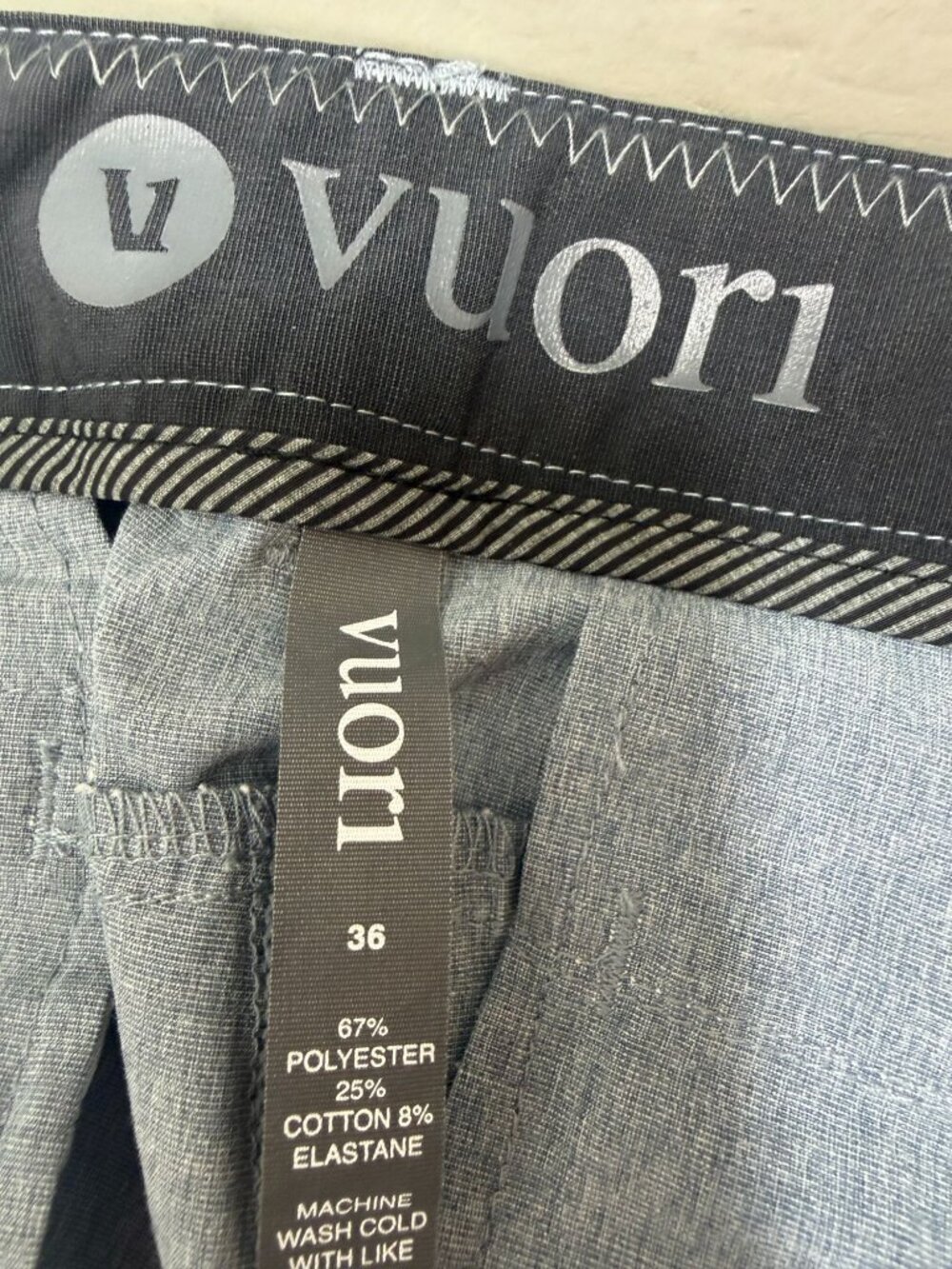 Vuori Aim Pants Mens 36X31Gray Lightweight Performance Stretch Golf Chino - Picture 4 of 14